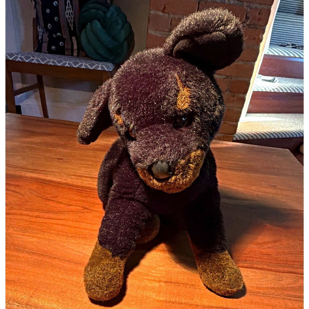 Douglas Spencer The Cuddle Toy Dog Rottweiler Stuffed Animal Black Brown